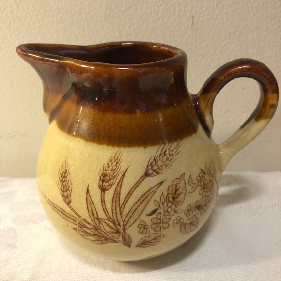 Vintage Country ‘Summer Wheat’ Ceramic Sugar Bowl and Creamer - Picture 11 of 12